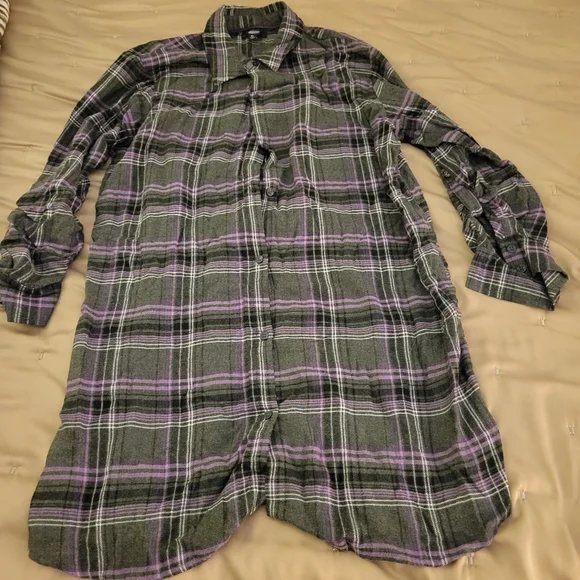 Flannel Sleep Shirt - Picture 1 of 3